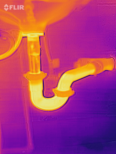 drain detection in walls and ceilings with thermal imaging 